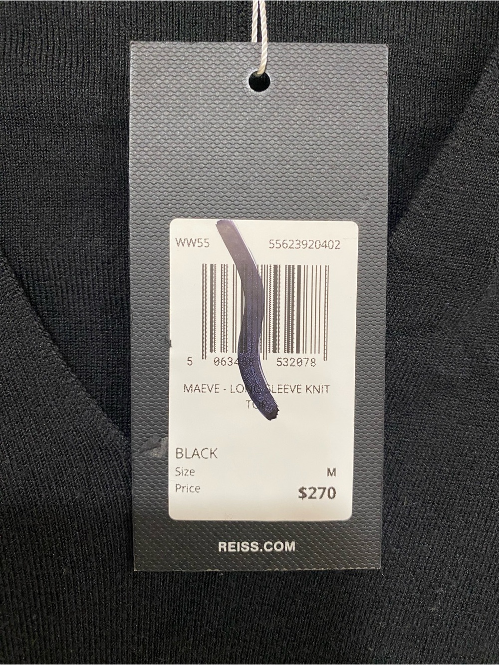 Reiss Atelier Maeve Knitted Silk-Blend Top Black Medium NWT - Picture 5 of 6